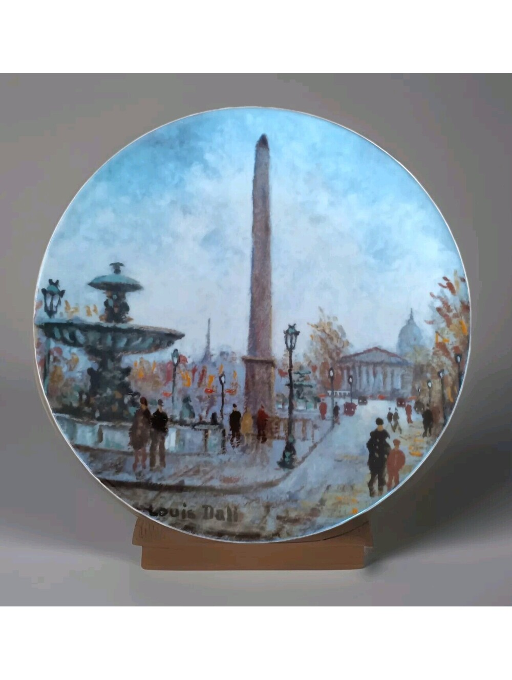 Louis Dali Art Plate Premiere Edition 383  "La Place De La Concorde" 8.5" France